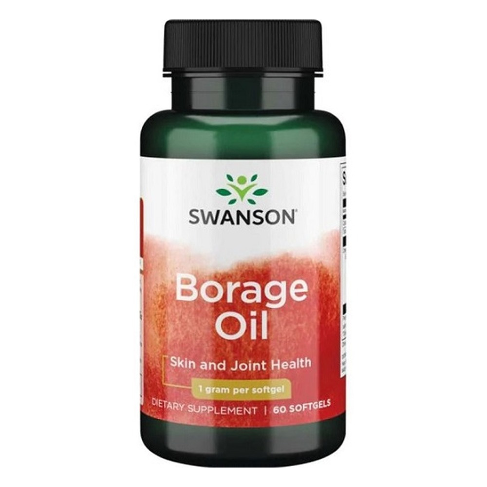 Swanson Borage Oil 1000mg Olej z Ogórecznika 60 Kapsułek