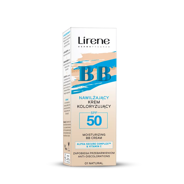 Lirene BB Nawilżający Krem Koloryzujący SPF50 Nr 01 Natural 30ml