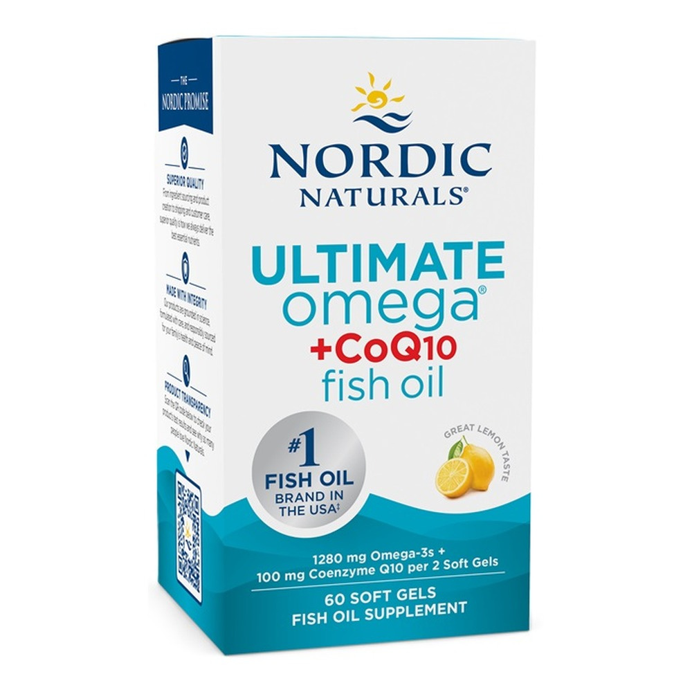 Nordic Naturals Ultimate Omega Koenzym Q10 1280mg na Wsparcie Serca 60 Kapsułek