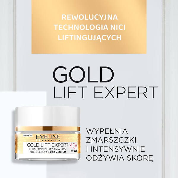 Eveline Gold Lift Expert Luxurious Rejuvenating Cream-Serum with 24k Gold 60+ for Day and Night 50ml
