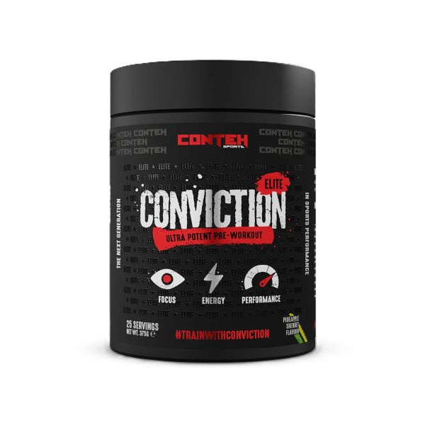 Conteh Sports Conviction Elite Przedtreningówka Na Energię i Skupienie Sorbet Ananasowy 400g