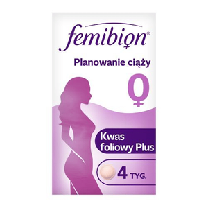 Femibion 0 Planowanie Ciąży Foliany + Cynk + Selen 28 Tabletek