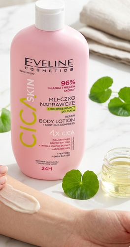 Eveline Cica Skin Mleczko Naprawcze + Kojący Kompres do Ciała 350ml