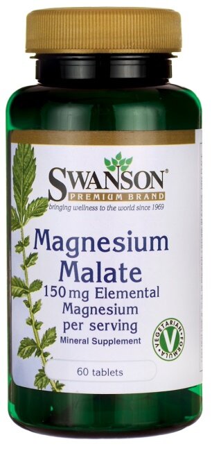 Swanson Magnesium Malate 150mg Elemental Magnesium 60 Tablets