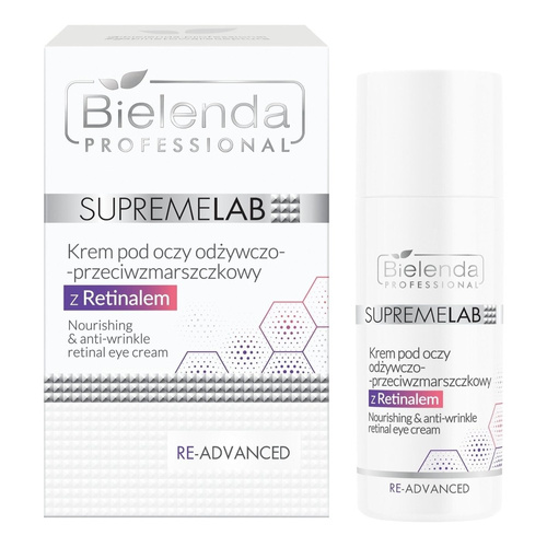 Bielenda Professional SupremeLab Re-Advanced Odżywczo-Przeciwzmarszczkowy Krem pod Oczy z Retinalem 0,03% 15ml