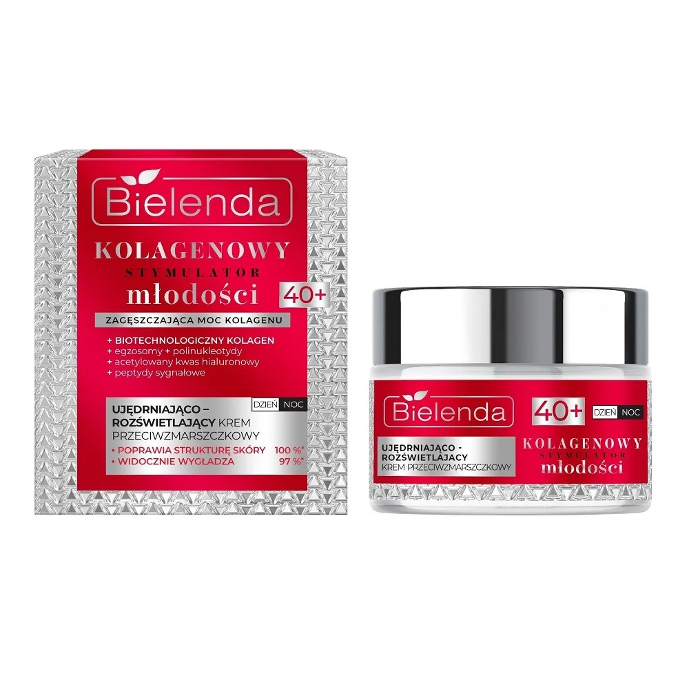 Bielenda Collagen Youth Stimulator Firming and Brightening Anti-Wrinkle Cream 40+ for Day and Night 50ml