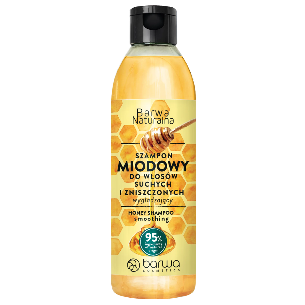 Barwa Naturalna Wygładzający Miodowy Szampon dla Włosów Suchych i Zniszczonych 300ml