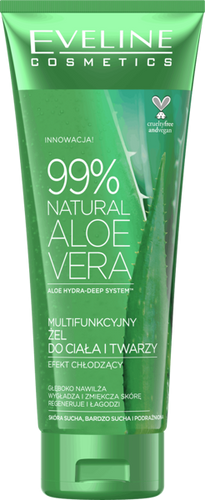 Eveline Aloe Vera Multifunkcyjny Żel Aloesowy do Ciała i Twarzy 99% Chłodzący 250 ml