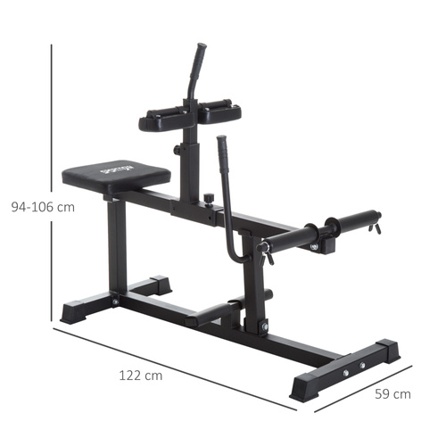 SPORTNOW Seated Leg Extension Machine, Adjustable Leg Raise Machine and Curl Machine with Plate Loaded for Hip, Lower Body and Home Gym Workout