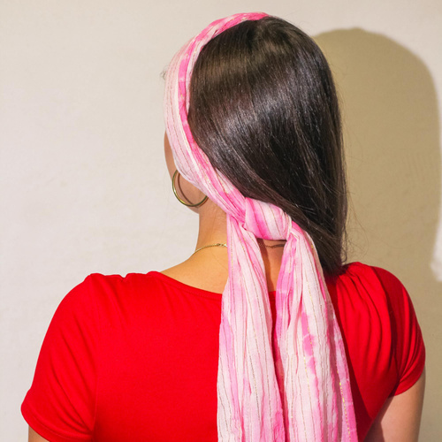 Nomad Sari Party Shine Scarf – Perfect Pink (180×50cm)