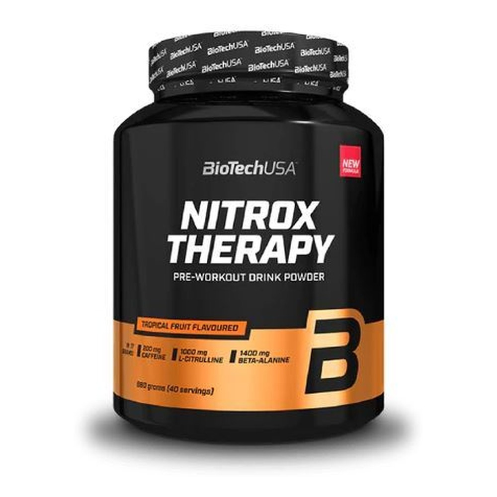 BioTechUSA Nitrox Therapy Przedtreningówka w proszku, Owoce tropikalne 680g