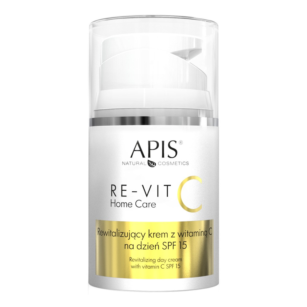 Apis Re- Vit C Rewitalizujący Krem do Twarzy Szyi i Dekoltu z Witaminą C na Dzień SPF 15 50ml