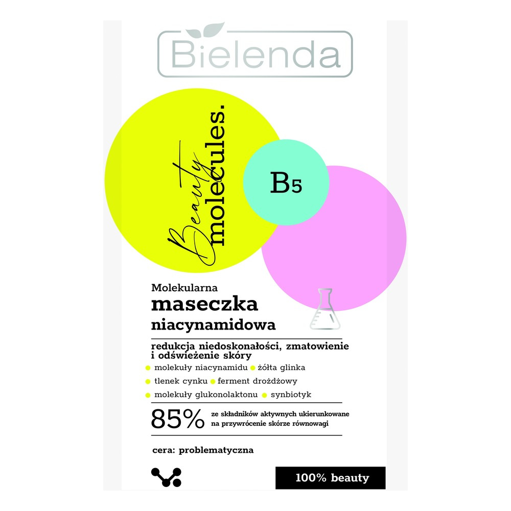 Bielenda Beauty Molecules Molekularna Niacynamidowa Maseczka dla Skóry Problematycznej 8g