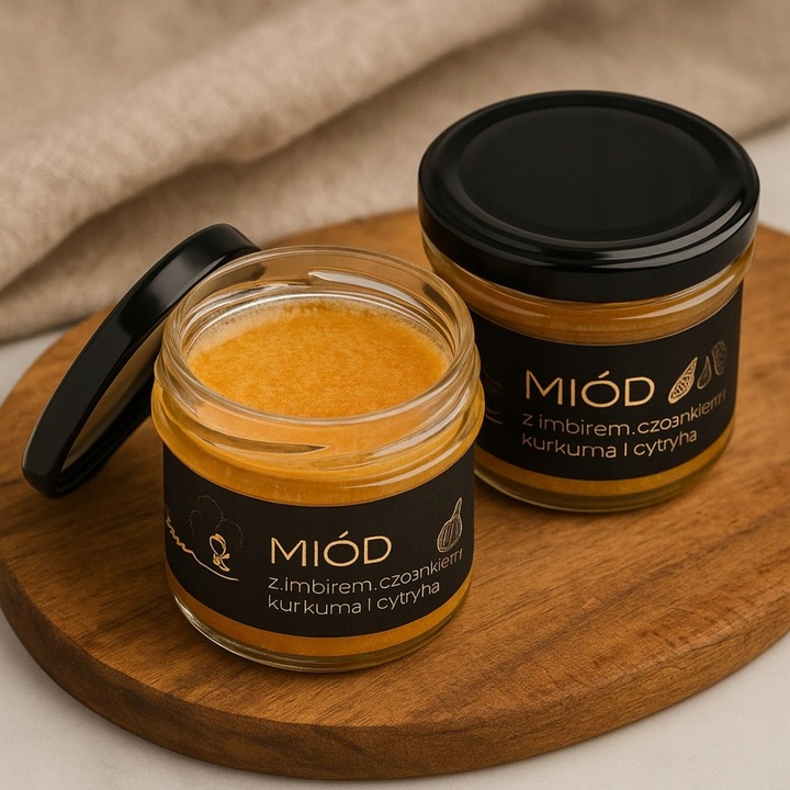 Bona Honey with Ginger Lemon Turmeric Garlic Natural Delicious Flavor 245g