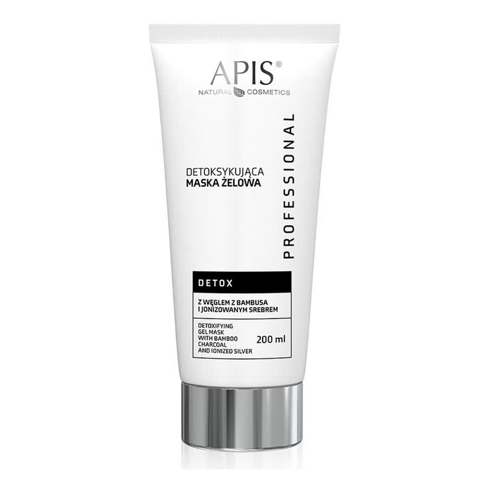 Apis Professional Detox Detoksykująca Maska Żelowa z Węglem z Bambusa i Jonizowanym Srebrem dla Cery Tłustej i Mieszanej 200ml