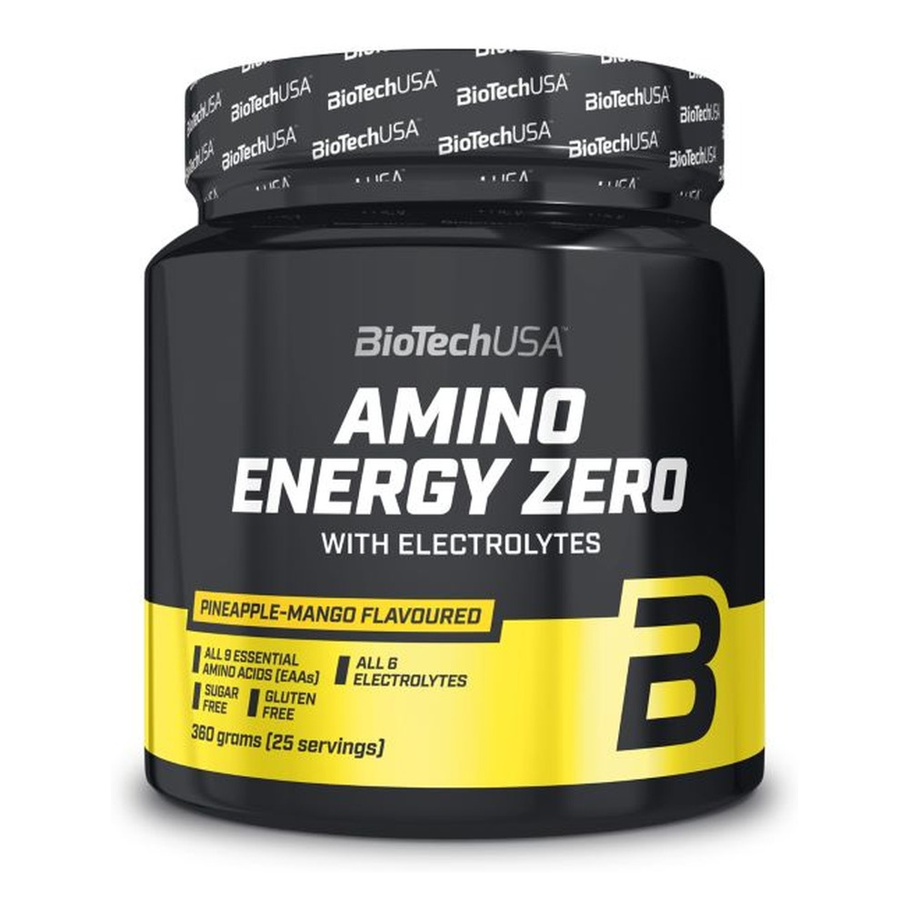 BioTechUSA Amino Energy Zero z Elektrolitami EAA w Proszku z Kofeiną Na Wytrzymałość i Nawodnienie 360g