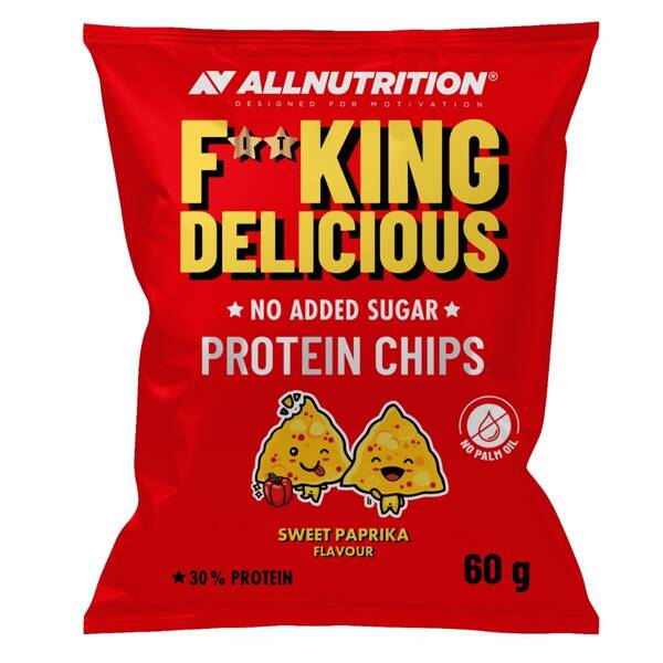 Allnutrition Fitking Delicious Protein Chipsy z Dodatkiem Białka Grochu Słodka Papryka 60g