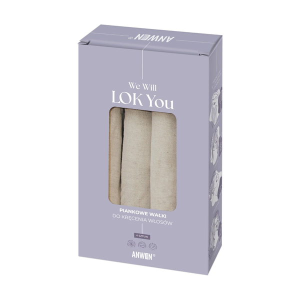 Anwen We Will Lok You Foam Hair Curlers 4 Pieces