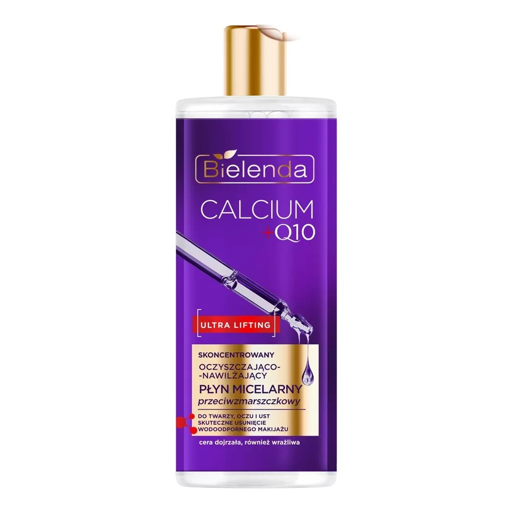Bielenda Calcium+Q10 Przeciwzmarszczkowy Skoncentrowany Oczyszczająco-Nawilżający Płyn Micelarny 500ml