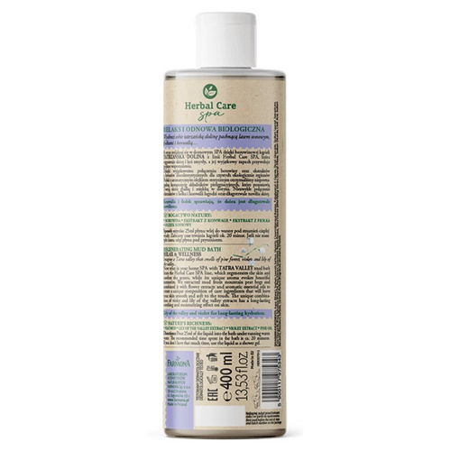 Herbal Care SPA Tatrzańska Dolina Regenerująca Kąpiel Borowinowa z Olejkiem Sosnowym 400ml