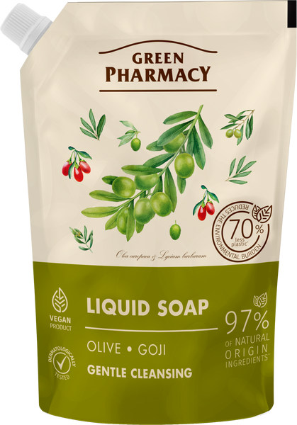 Green Pharmacy Liquid Soap Olive Oil and Goji Berries Stock 460ml