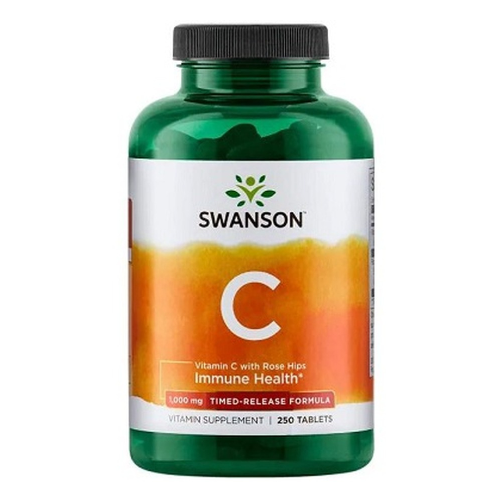 Swanson Vitamin C with Rose Hips Extract Timed-Release 1000mg 250 Tablets