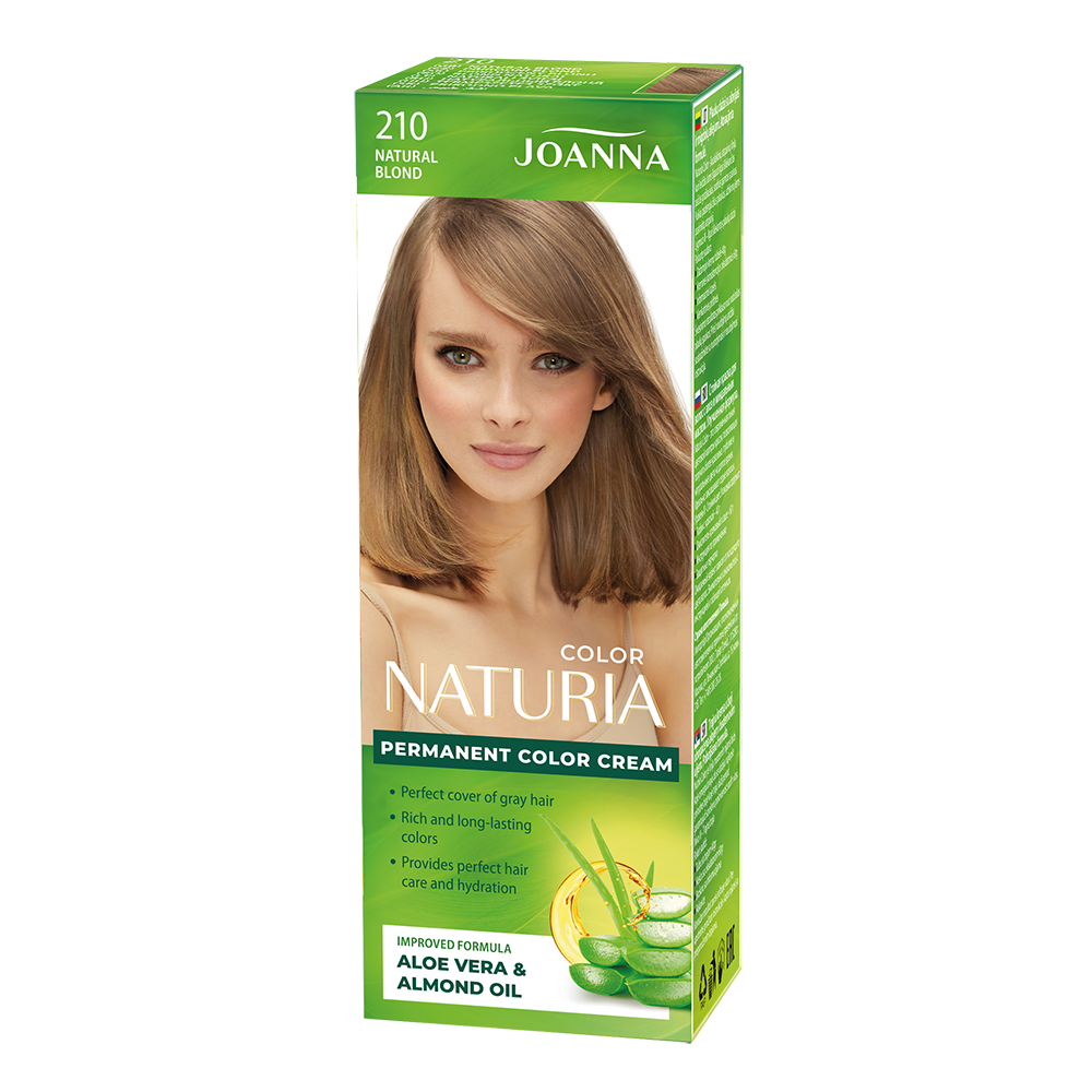 Joanna Naturia Trwały Kolor Włosów Farba Pielęgnacja Połysk Nr 210 Naturalny Blond 100ml 