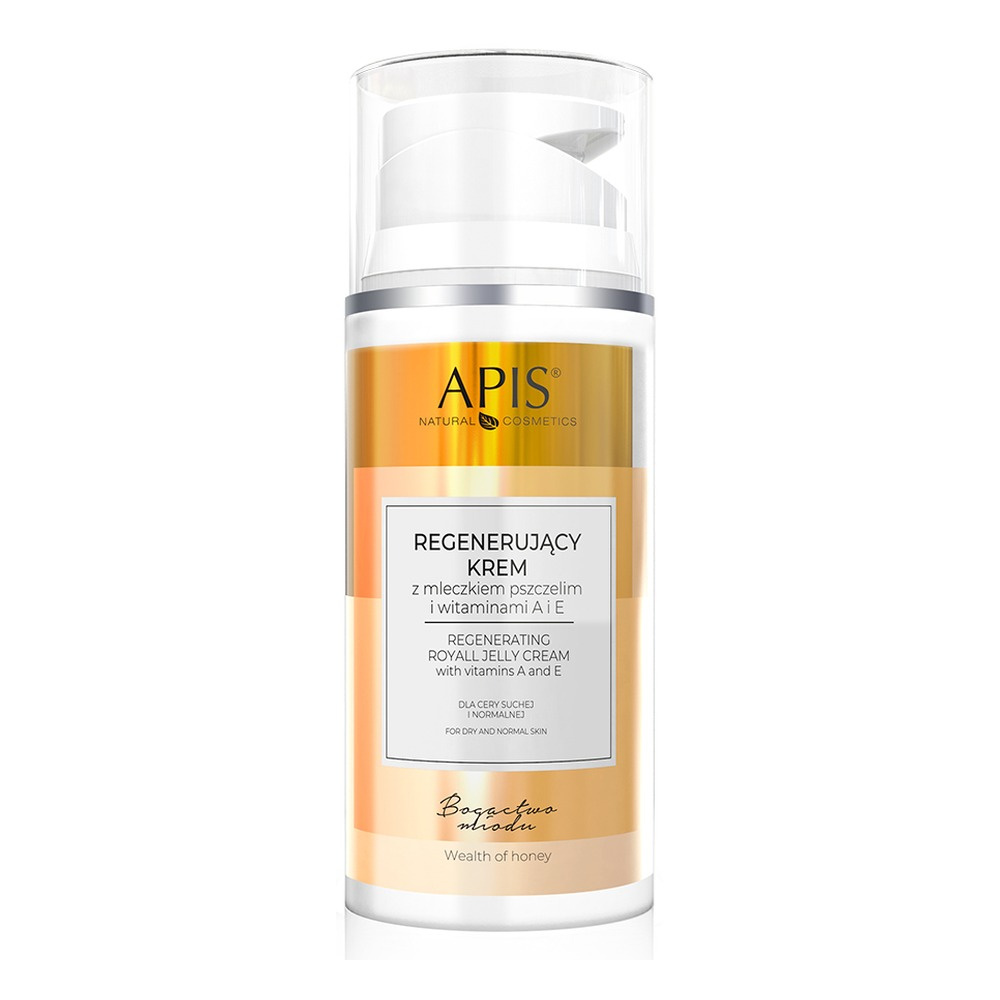 Apis Honey Wealth Regenerating Cream with Royal Jelly and Vitamins A and E for Dry and Sensitive Skin 100ml