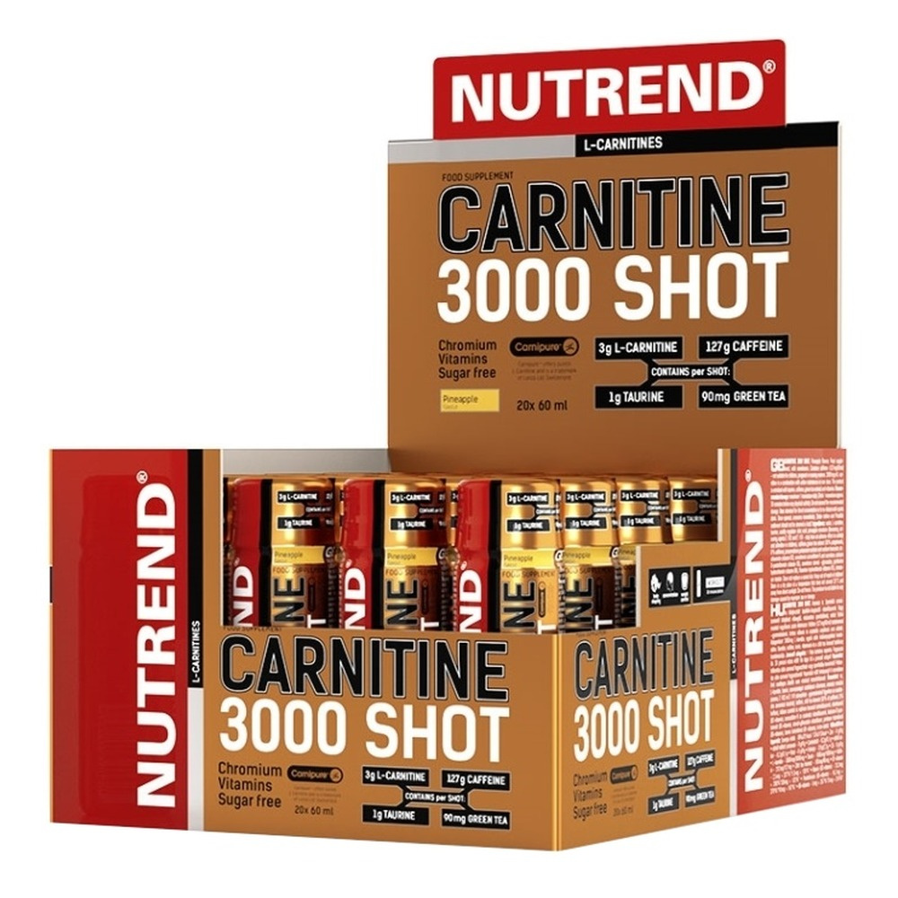 Carnitine 3000 Shot, Strawberry - 20 x 60 ml.