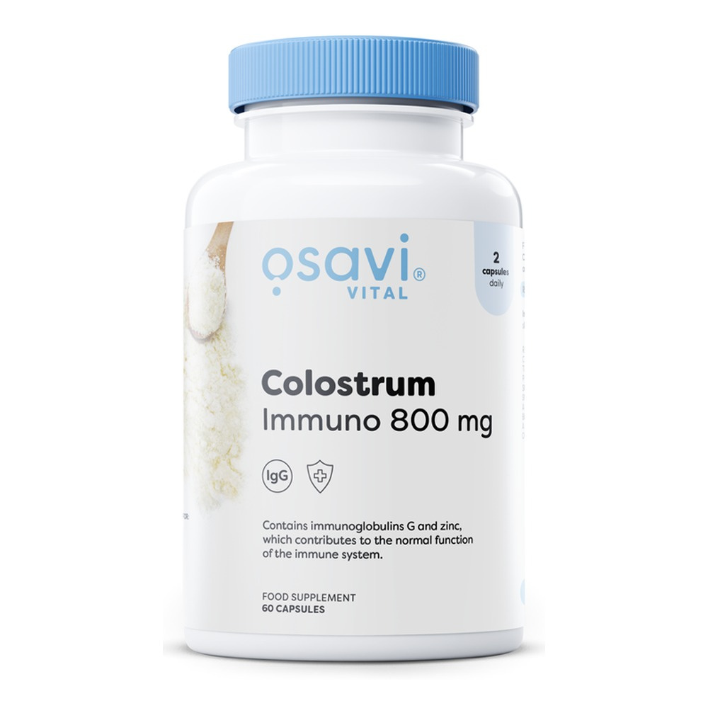 Osavi Kolostrum Immuno Suplement z Siarą Bydlęcą na Wsparcie Odporności 60 Kapsułek
