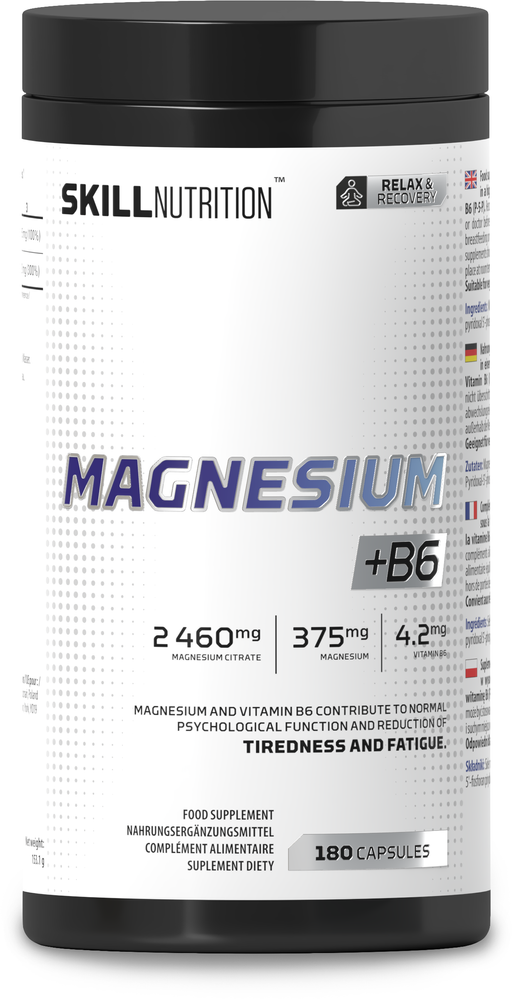 Skill Nutrition Magnesium + B6 180 caps for nervous system and energy