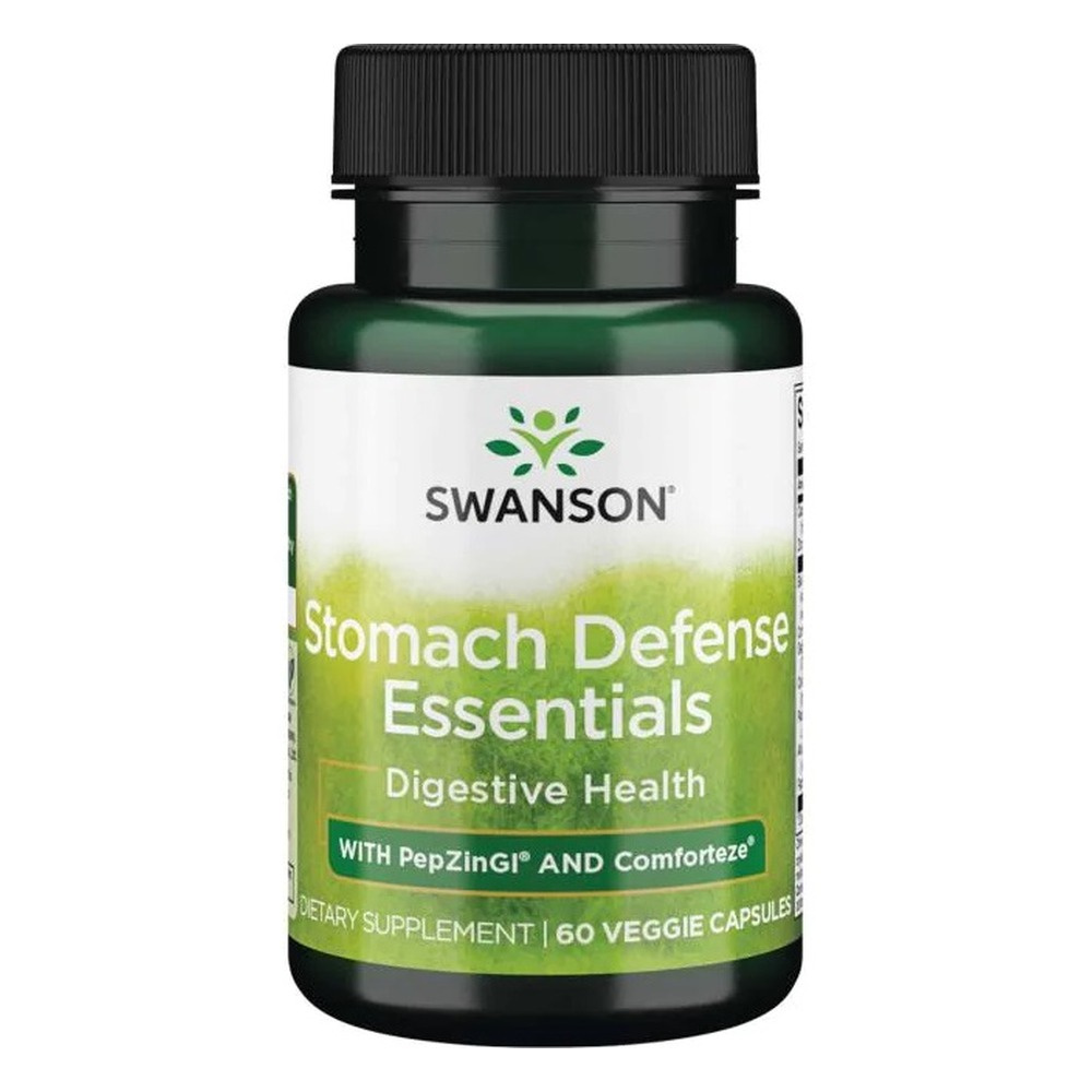 Swanson Stomach Defense Essentials with PepZinGI and Comforteze - 60 vcaps