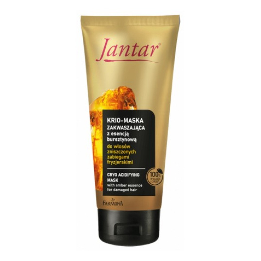 Jantar Krio-Maska Zakwaszająca z Esencją Bursztynową dla Włosów Zniszczonych Zabiegami Fryzjerskimi 200ml