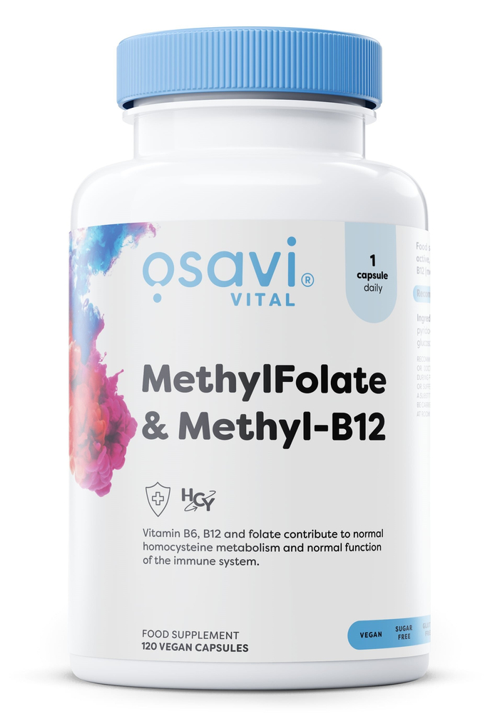 Osavi MethylFolate & Methyl-B12 120 vegan caps for Homocysteine Metabolism Support