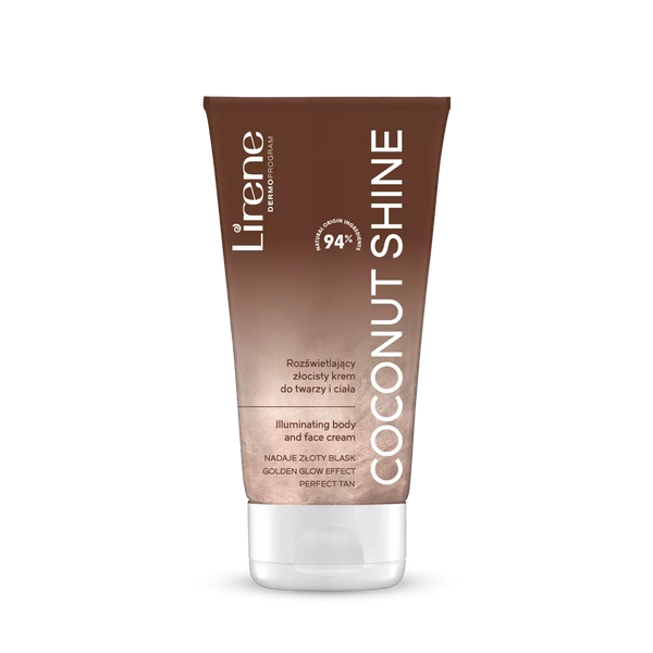 Lirene Perfect Tan Rozświetlający Złocisty Krem do Twarzy i Ciała Coconut Shine 150ml