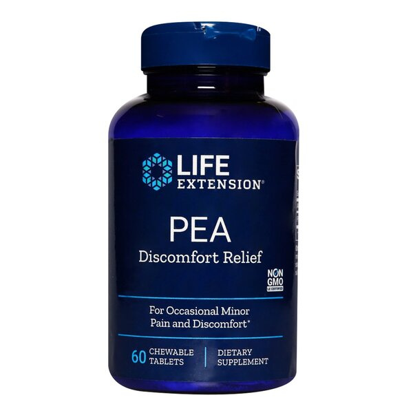 Life Extension PEA Discomfort Relief Na Okazjonalny Drobny Ból 60 Tabletek do Żucia