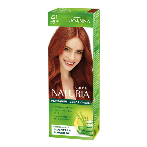 Joanna Naturia Permanent Hair Color Dye Care Shine No. 221 Autumn Leaf 100ml