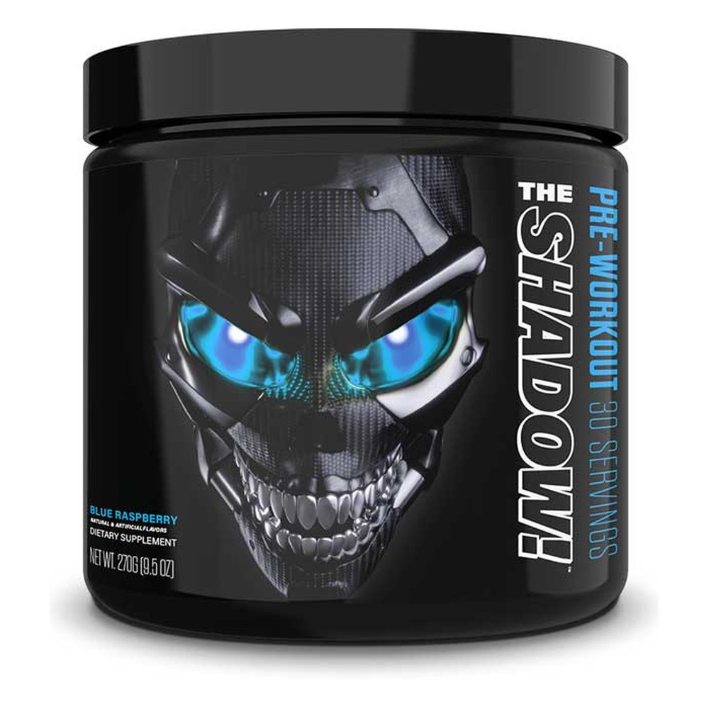 JNX Sports The Shadow! Silna Przedtreningówka Na Intensywne Treningi Niebieska Malina 270g