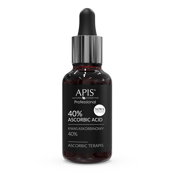 Apis Professional Ascorbic terApis Kwas Askorbinowy 40% Nowa Formuła dla każdego Rodzaju Skóry 30ml