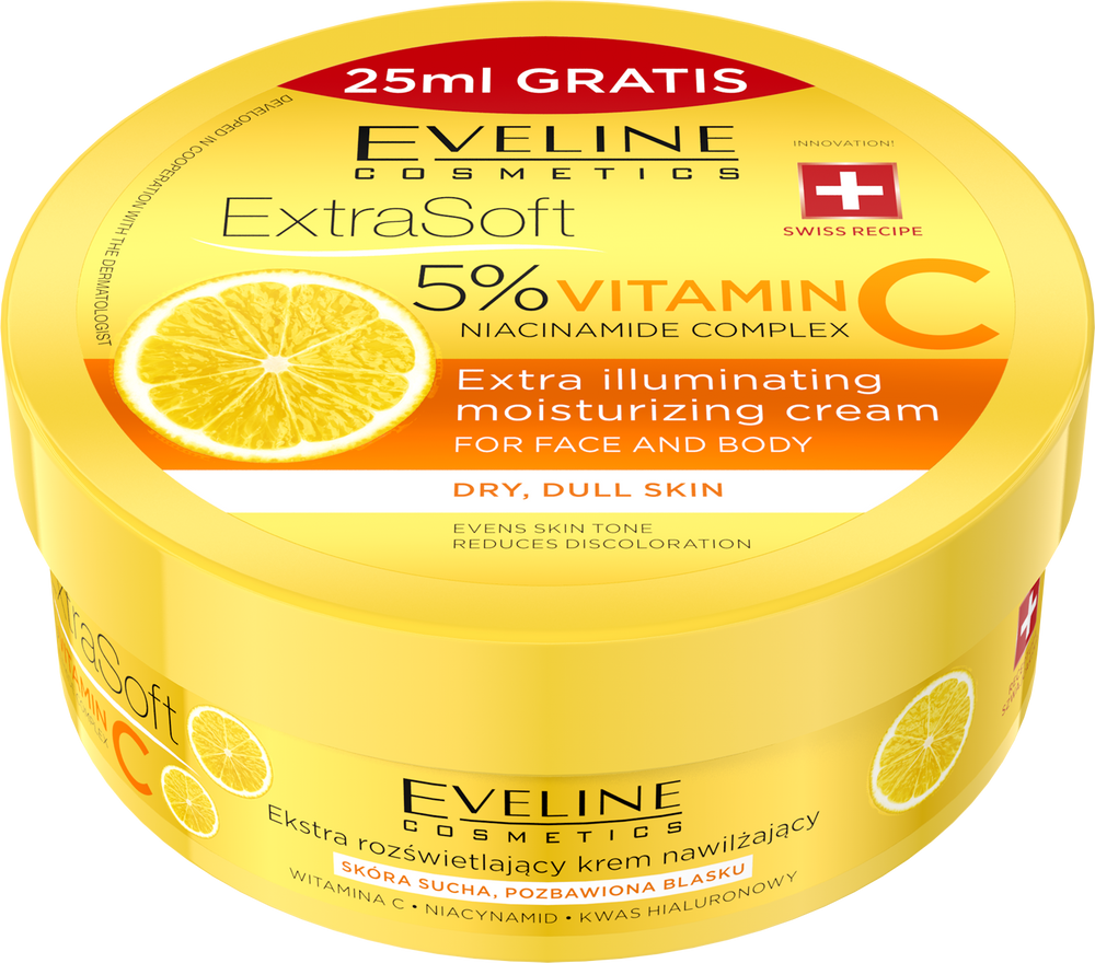 Eveline Extra Soft 5% Vitamin C Niacinamide Complex dla Skóry Suchej i Matowej 200ml