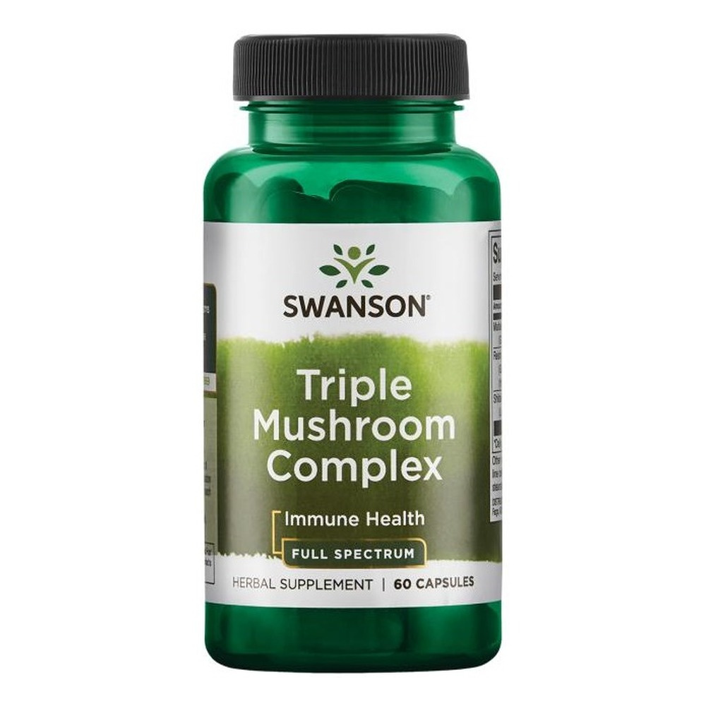 Swanson Triple Mushroom Complex na Wsparcie Odporności 60 Kapsułek