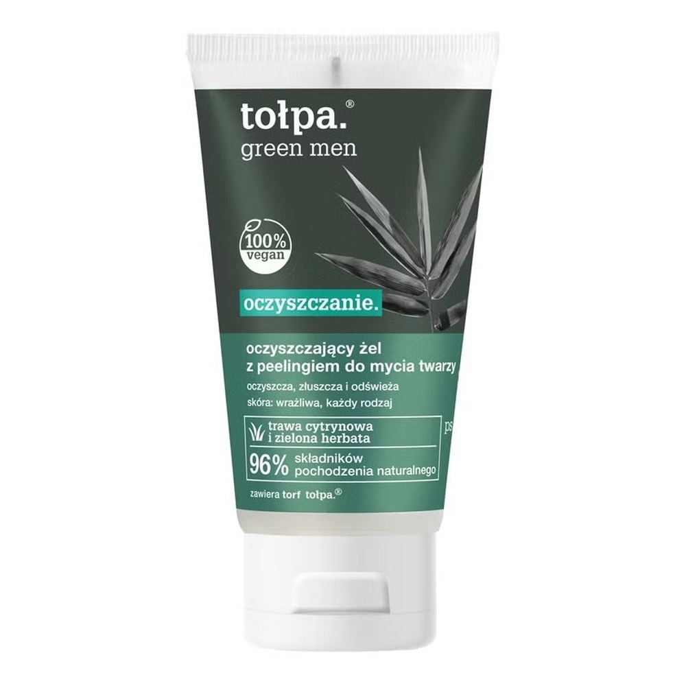 Tolpa Green Men Oczyszczający żel-peeling do twarzy dla skóry wrażliwej 150ml