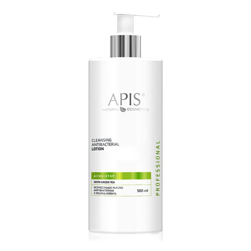 Apis Professional Acne Stop Oczyszczające Mleczko Antybakteryjne z Zieloną Herbatą dla Skóry Trądzikowej Tłustej i Mieszanej 500ml
