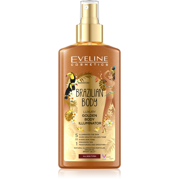 Eveline Brazilian Body Luksusowy Złoty Rozświetlacz do Ciała 150ml