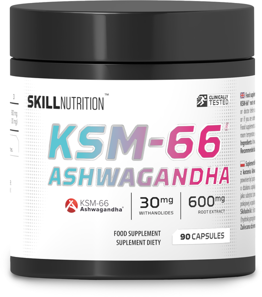 Skill Nutrition KSM-66 Ashwagandha 400 mg 90 vegan caps for Stress Support
