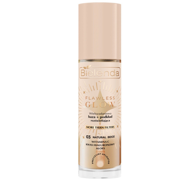 Bielenda Flawless Glow Rozświetlająca Baza i Podkład 03 Natural Beige 30ml