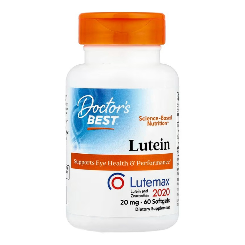 Doctor's Best Lutein with Lutemax 20mg For Vision and Eye Health 60 Softgels