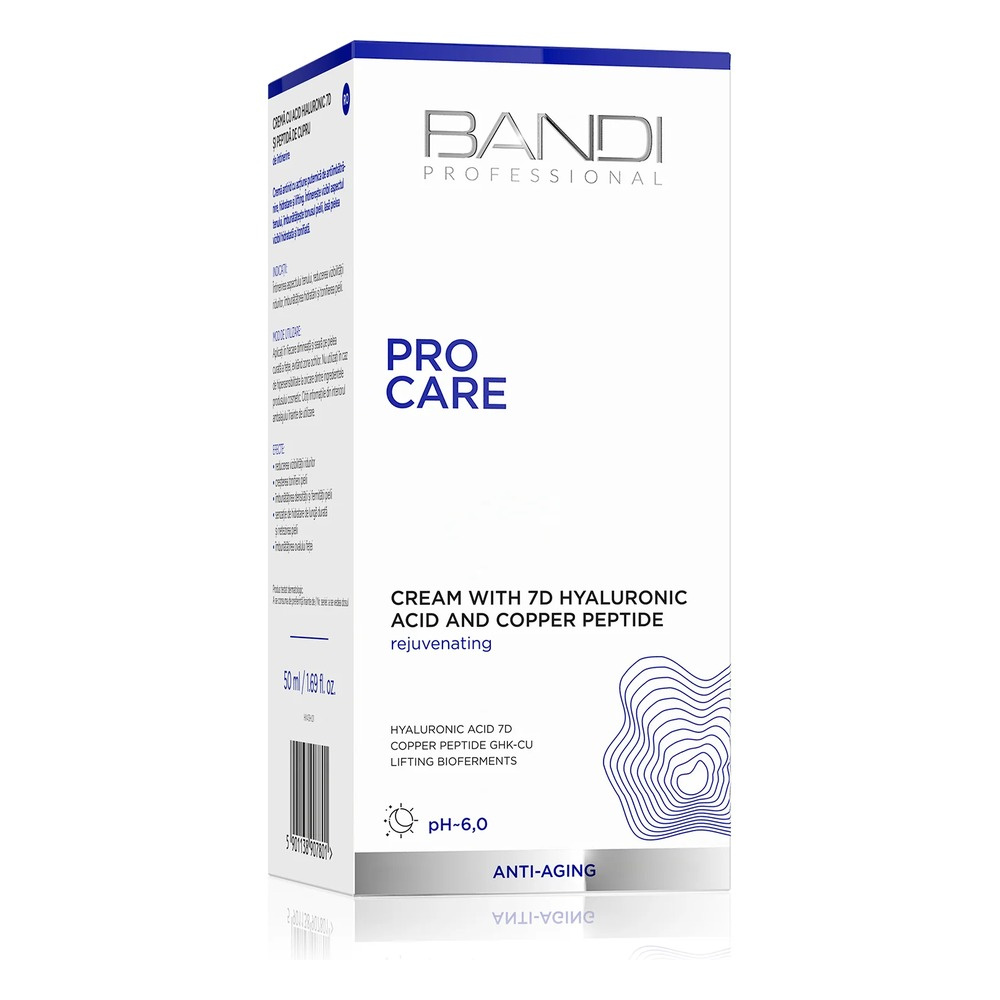 Bandi Pro Care Face Cream with Hyaluronic Acid 7D and Copper Peptide for Mature Skin 50ml