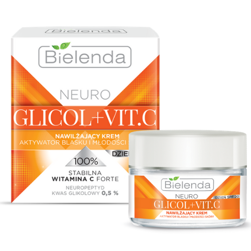 Bielenda Neuro Glicol Vitamin C Krem do Twarzy Nawilżający Przebarwienia SPF20 50ml