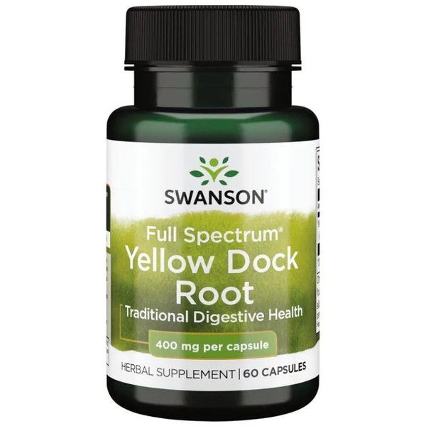 Swanson Full Spectrum Yellow Dock Root 400mg 60 Kapsułek